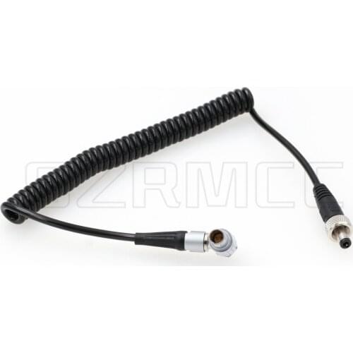 2 Pin Male to Locking DC 5.5x2.1mm Coiled Power Cable for ARRI Red Camera 12V to Video Devices Pix-E7 Pix-E5 Atomos Monitor