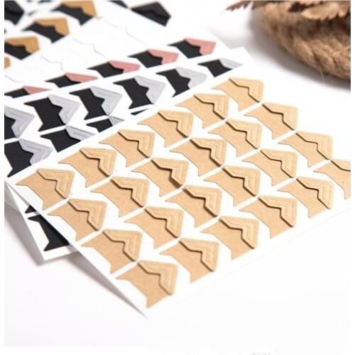 24pcs Photo Album Scrapbook Photo Corner Frame Picture Decoration Protectors Vintage For DIY Scrapbooking Vintage