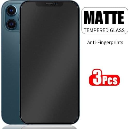 3Pcs 9H Matte Tempered Glass For iPhone 12 11 Pro Max Full Screen Protector For iPhone XS Max X XR 8 7 6S Plus SE 2020 Glass