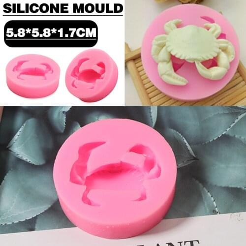 3D Crab Soap Siliocne Mold Non-Stick Fondant Soap Chocolate Resin Epoxy Moulds DIY Party Cake Decoration Kitchen Gadgets