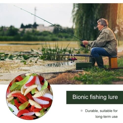 50pcs Soft Simulation Fishing Baits Luminous Lures Reusable Portable Fishing Lures Accessories Lifelike Fishy Smell Lures