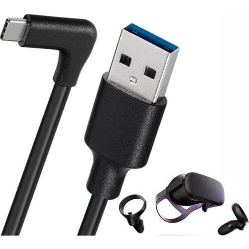 90 Degree USB3.1 Gen2 10Gbps USB-C Fast Charging Data Cable For SAMSUNG S20 Plus XIAOMI LG Oculus Quest 2/ 1 Link VR Type-C Line