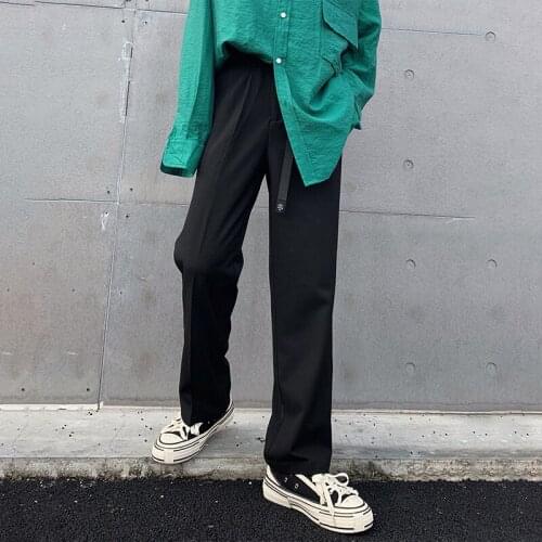 Abstinence slim straight pants boys casual pants fall feeling nine-point trousers suit trousers yuppie handsome SF62