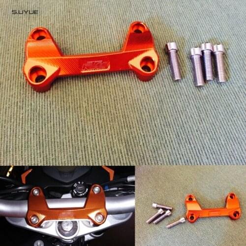 Free shipping Orange Motorcycle CNC Aluminum Handlebar Risers Top Cover Clamp Fit For KTM DUKE 390 200 125 Dirt Bike