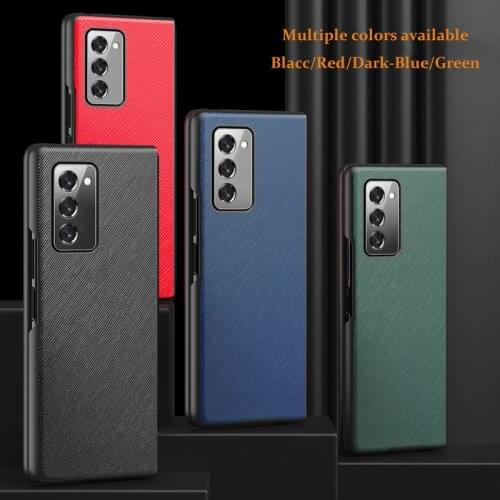 Flip Case For Samsung Galaxy Z Fold 2 Case Carbon Fiber Leather Shockproof Case For Galaxy Z Fold2 ZFold2 5G Folding Phone Cases
