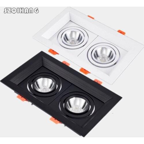 Dimmable 10W/2*10W/3*10W COB LED Downlight 85-265V Square COB LED DownLights COB Spot Recessed Down light Light Bulb