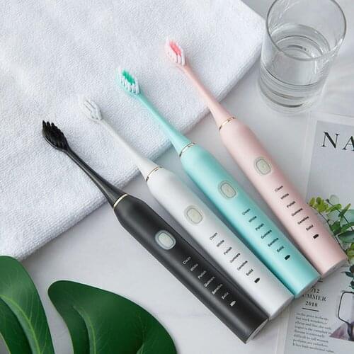 Powerful Electric Toothbrush 6 Modes Rechargeable 42000time/min Ultrasonic Washable Electronic Whitening Waterproof Teeth Brush