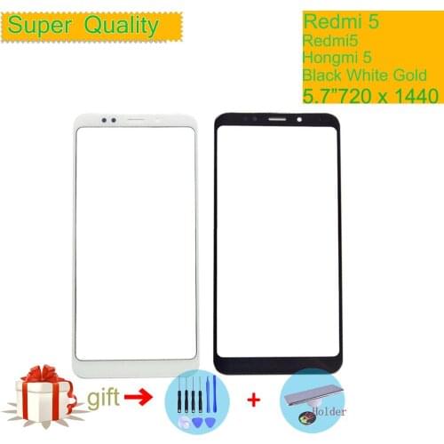 Felfial Original For Xiaomi Redmi 5 Front Glass Touch Screen LCD Outer Panel Lens Cover Replacement Part