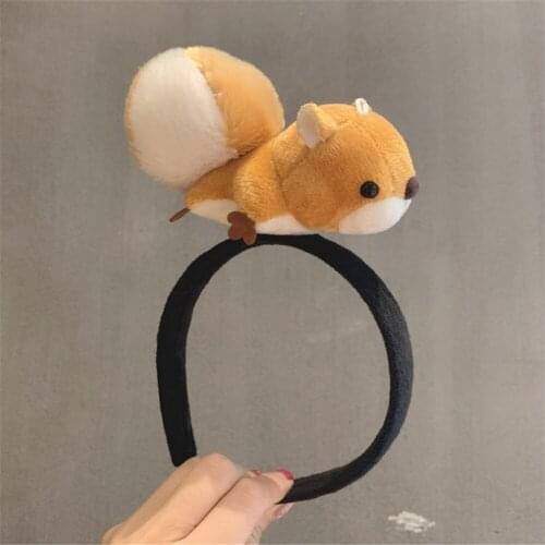 Girls Gift Toy - Small 11CM Squirrel Plush Toy , Stuffed Animal Toy , Kids Hair Accessories Plush Doll