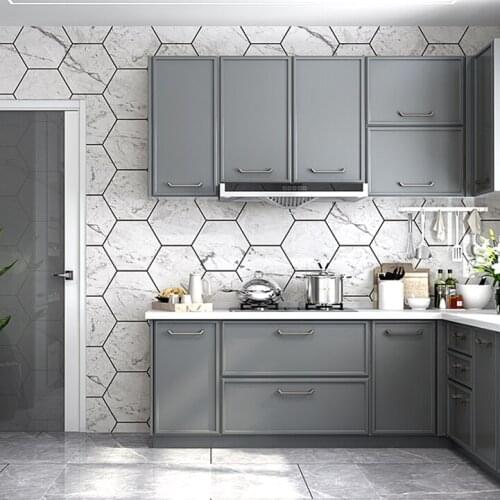 Kitchen Waterproof Furniture Stickers Oil Proof Self Adhesive Panel Wall Stickers Aesthetic Pegatinas Pared Home Decor DG50TM