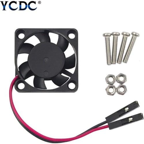 Cooling Fan 30x30x7mm CPU Cooler For Raspberry Pi 3 B+ Pi 3 Pi 2 Screws Set 5V/0.2A Cooling Cooler Fan 1 To 2 Interface