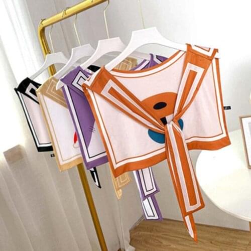 Summer Shoulder Decoration Small Silk Thin Section Outside Air Conditioning Shawl Winter Scarf Female Fake Collar Lady h26