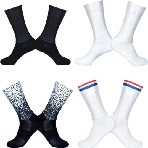 New Summer Breathable Cycling Socks Mens Non-slip Seamless Aviation Mens and Womens Socks Non-slip Silicone Cycling Socks
