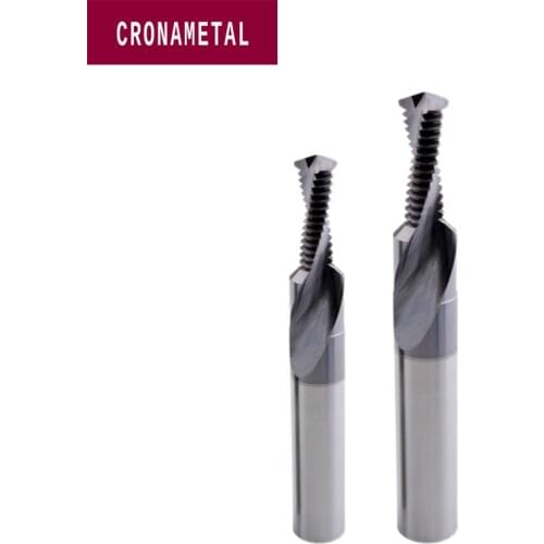 CRONAMETAL Drilling and Milling Thread Milling Cutter Multifunctional Threadmill Drilling and Chamfering In One Step