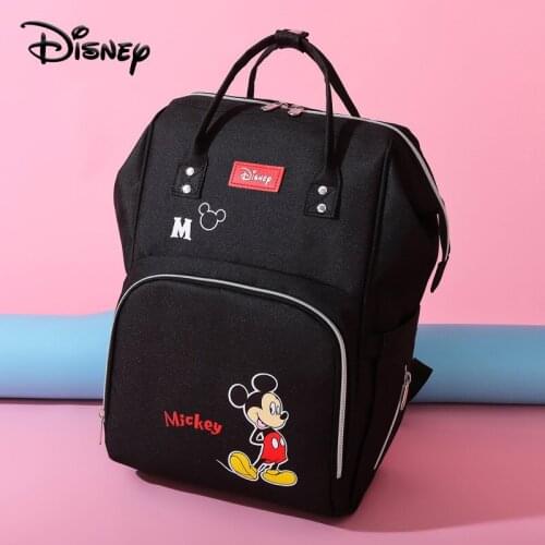 Disney Mickey Nappy Backpack Bag Mummy Large Capacity Stroller Bag Mom Baby Multi-function Waterproof Outdoor Travel Diaper Bags
