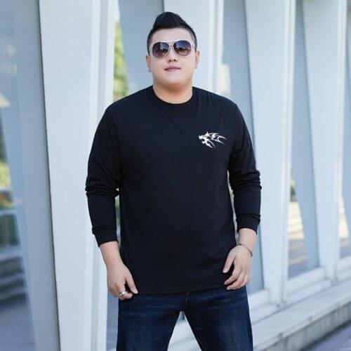 Large size Big Sale Men T-Shirt Wolf 5XL 8XL 13XL Long Sleeve Winter autumn Plus Large Size Big 7XL Tshirts Home navy blue Tees