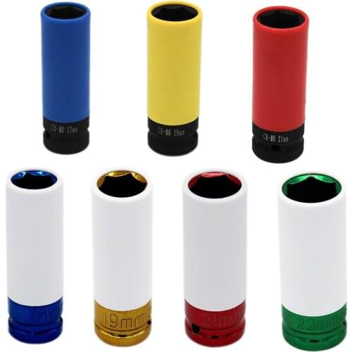 1/2"Sleeve Wall Deep Impact Nut Socket Alloy Wheel Deep Impact Nut Socket Set Car Garage Maintain Repair-Tool