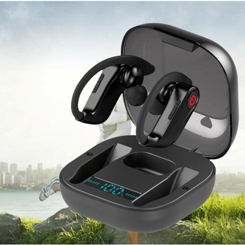 Earphone Waterproof Ear Hook Wireless Bluetooth 5.0 LED Stereo Sound Headset TWS Handsfree Earbuds PRO Sports Headset Headphones