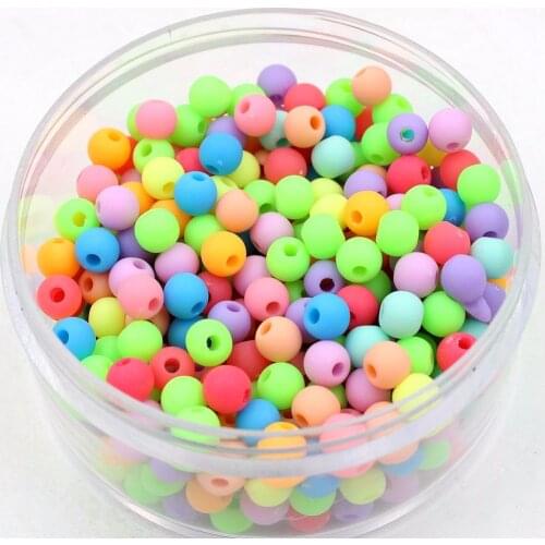 New Arrival 6mm 200pcs/lot Mixed Color Acrylic Round Beads,Acrylic Spacer Ball For DIY Decoration