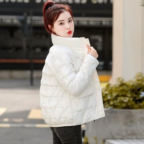 2021 New Winter Women Short Parkas jacket Casual Cotton Padded Loose Warm Jacket Winter Snow Coat Casual Outerwear