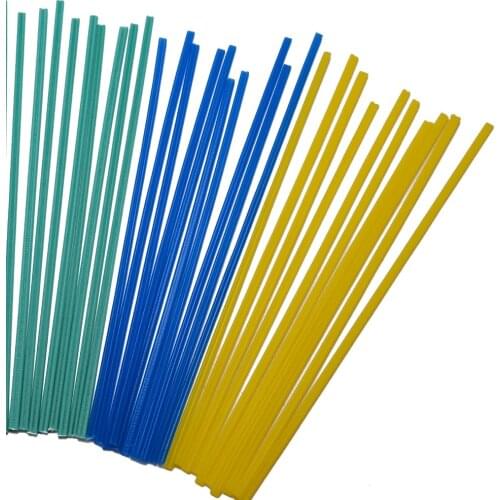 Mayitr 50pcs Plastic Welding Rods 25cm Length PVC Welder Sticks Blue/White/Yellow/Red/Green PVC Welding Rods Welding Supplies