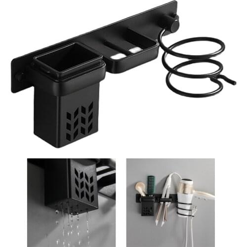 Portable Bathroom Hair Dryer Holder Curling Iron Shelf for Diffuser Tools