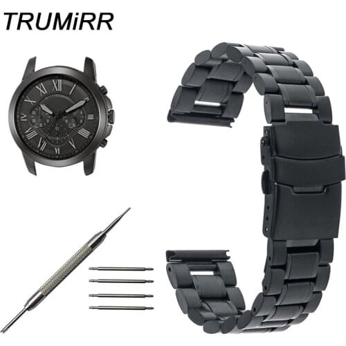 Stainless Steel Watch Band Wrist Strap for Fossil Q Accomplice Tailor Gazer Founder Wander Crewmaster Grant Marshal Nate 6 Color