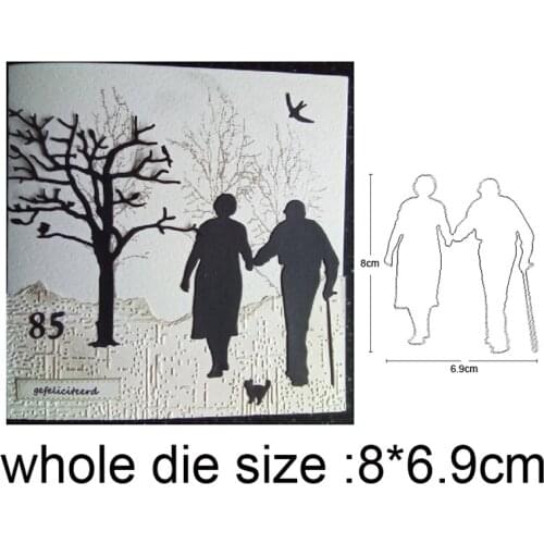 Happy elderly couple Die Cut METAL CUTTING DIES cut die Scrapbook paper craft album card