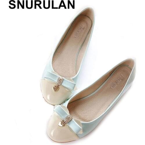 SNURULAN Leather Shoes Women Slip On Luxury Shoes Women Designers Rhinestone Spring Shoes Women Flats Fashion Creepers Zapatos