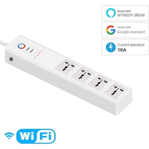 16A Smart Power Board Tuya Solution Global Smart Sensor Light Regulation Regulation Swiss Regulation Smart Wifi USB Power Strip