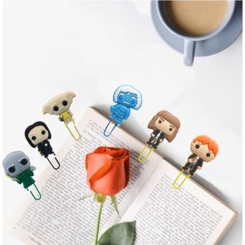 50pcs Hot Icon Bookmarks Anime Book Mark Paper Clips Page Holder Stationery for Teacher Students School Office Supply Kids Gift