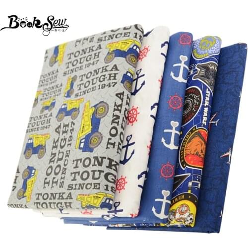 Booksew Anchor Printed By the Per Meter 100% Cotton Fabric for Sewing Bedding sets Home Textile Curtain Cloth Quilt Needlework