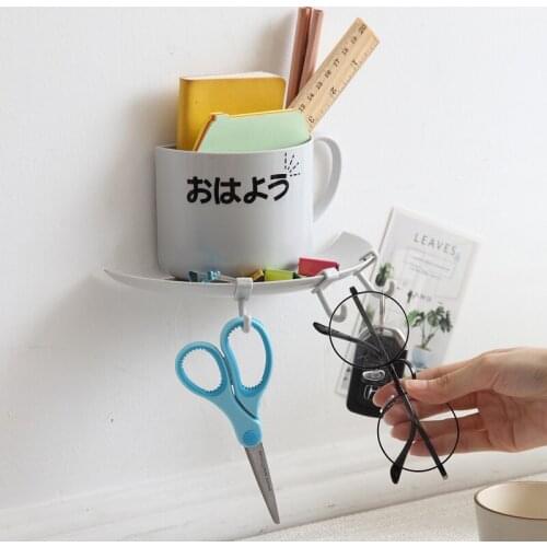 1PC Cute Bathroom Storage Rack Creative Cup Shape Toothbrush Shelf Towel Soap Dish Holder Cosmetics Organizer Storage Box QA138