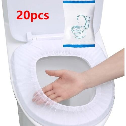 20PCS/Pack Disposable Toilet Seat Cover Mat Toilet Paper Mat For Eco-friendly Travel Camping Portable Bathroom Accessiories