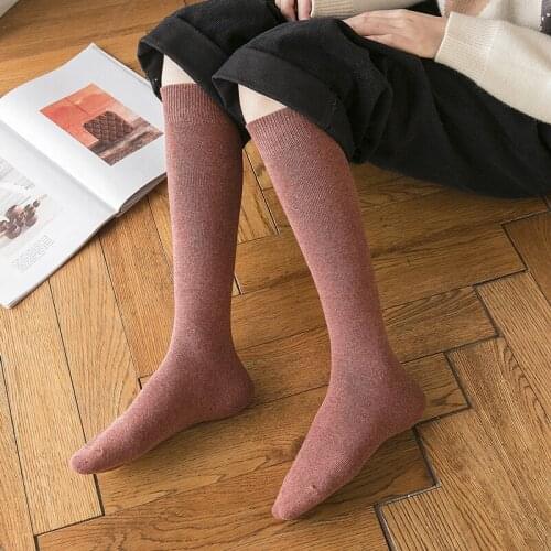 3 Pairs Knee High Socks Long Socks Women Knee Socks Cute Stocking Black Stockings Womens Socks Thick Plush Thermal Socks Warm