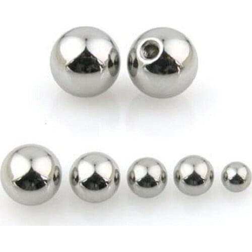 50pieces Silver Color Stainless Steel Ball Top Bead Accessory For Body Navel Belly Nose Tongue Lip Piercing Replacement Balls