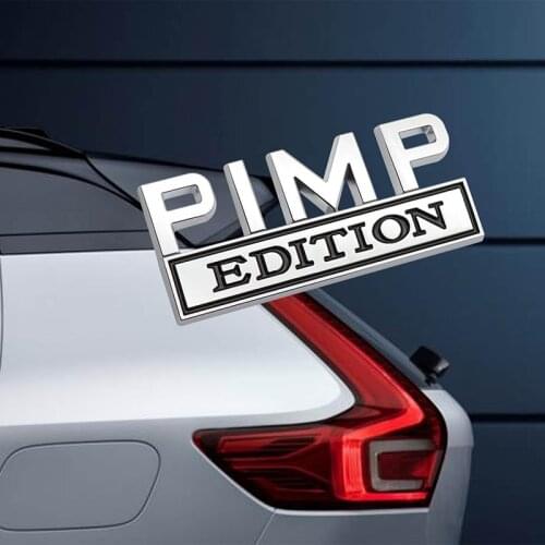 Car Sticker Badges Character Car Emblem For Chevy Ford PIMP EDITION Truck 3D Sticker Car Styling Decals стикеры