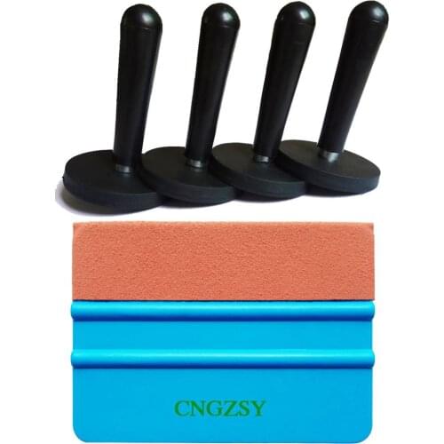 Car Styling Magnetic Holder Suede Scraper for Auto Tint Car Sticker Film Surface Vinyl Wrap Tool K10