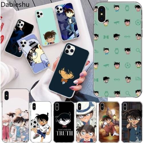 Anime Detective Conan Bling Cute Phone Case for iphone 12 pro max 11 pro XS MAX 8 7 6 6S Plus X 5S SE 2020 XR cover