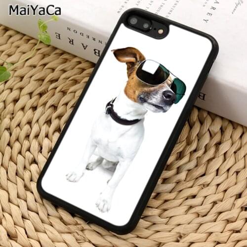 MaiYaCa Jack Russel Terrier Sunglasses Phone Case For iPhone 5 6S 7 8 plus 11 12 Pro X XR XS Max Samsung Galaxy S6 S7 S8 S9 S10