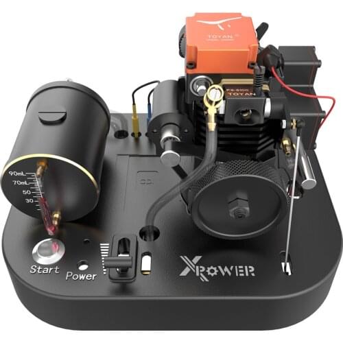 Toyan Four-Stroke Methanol FS-S100A Engine Set With Base Fuel Tank Battery Start ESC Hot Head Heat Head Cap Throttle Push Rod