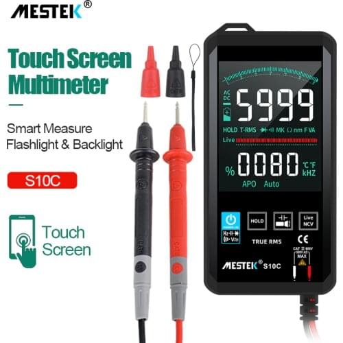 Digital Multimeter 6000 Counts Smart Multimeter AC DC Transistor Capacitor NCV Testers Meter True RMS Touch Screen Multimeter