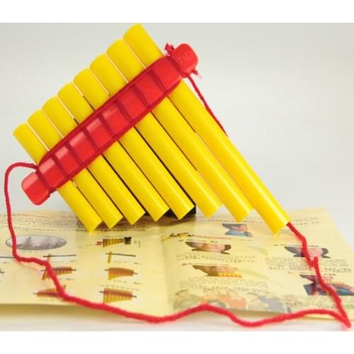 8 PiPe ABS Plastic Panflute Childrens Handmade DIY Panflute Music Toy Pan Flute Panpipes Musical instruments for Kids & student