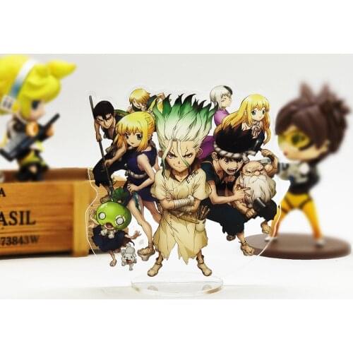 Dr. Stone Senku Kuromu Kohaku Suika Gen HF acrylic stand figure model plate holder cake topper anime Japanese