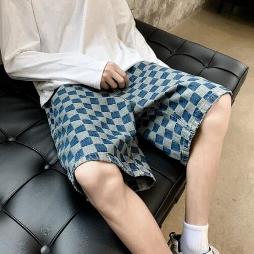 High waist denim shorts cargo Jeans for men trousers baggy jeans shorts pants summer casual loos cargoe casual Euramerican style