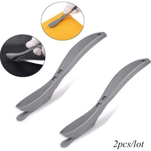 FOSHIO 2pcs Carbon Fiber Vinyl Knife Safety Cutter Window Tint Decal Sticker Slitter Household Wallpaper Foil Film Cutting Tools