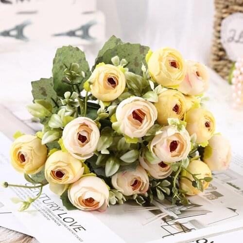 Artificial Peony Roses Silk Flowers DIY Home Garden Party Wedding Decoration Flores Artificiales