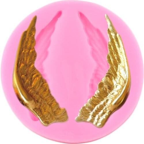 Angel Wings Silicone Mold Birds Baby Birthday Chocolate Gumpaste Mould Fondant Cake Decorating Tools Resin Clay Candy Molds