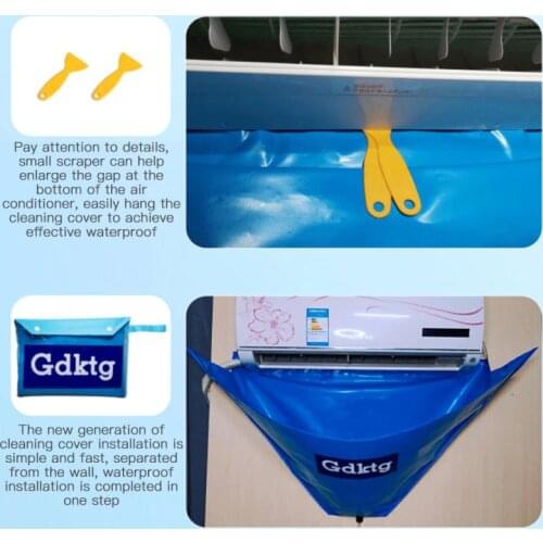 Air Conditioner Cleaning Cover With Water Pipe Waterproof Air Conditioner Below 1.5P Cleaning Dust Protection Cleaning Cover Bag