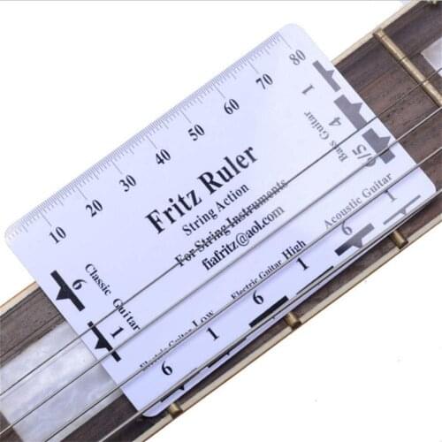 2pcs String Action Ruler Gauge Tool For Electric Bass Acoustic Guitar
